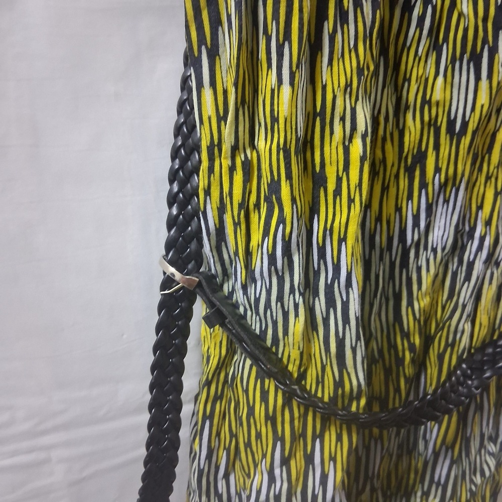Speckless JCPenney Yellow Black Sleeveless Dress Women's Medium With‎ Belt NWT - Picture 5 of 10